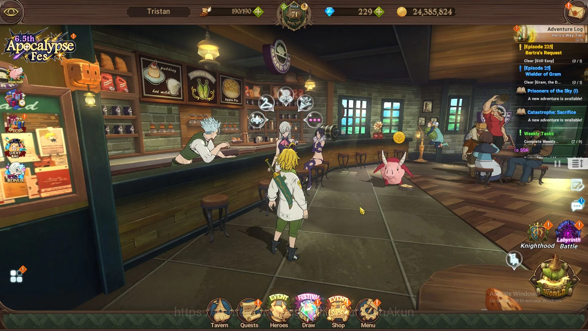 The Seven Deadly Sins: Grand Cross Accounts Midgame Global|2,8M CC|2 LR+4 UR+Full Collab Konosuba+229