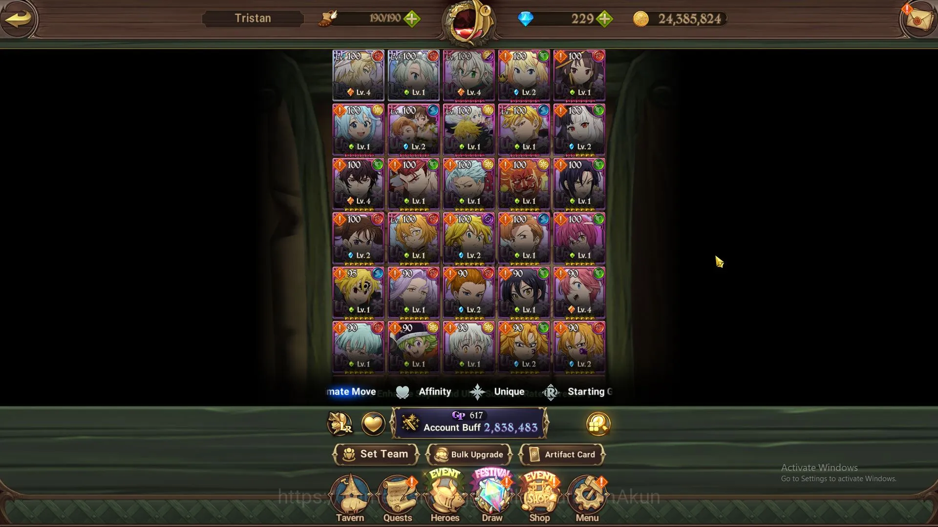 The Seven Deadly Sins: Grand Cross Accounts Midgame Global|2,8M CC|2 LR+4 UR+Full Collab Konosuba+229 2