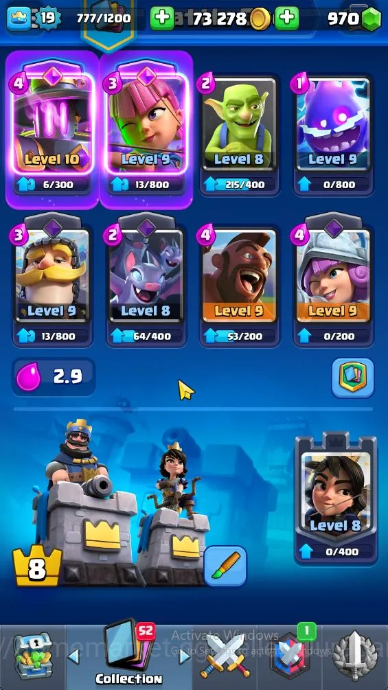 Clash Royale Accounts Lvl 19|Trophy 3024| KTL 8 | Card 52 | 2 EVO, 10 Ep image 2