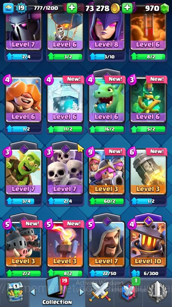 Clash Royale Accounts Lvl 19|Trophy 3024| KTL 8 | Card 52 | 2 EVO, 10 Ep image 4