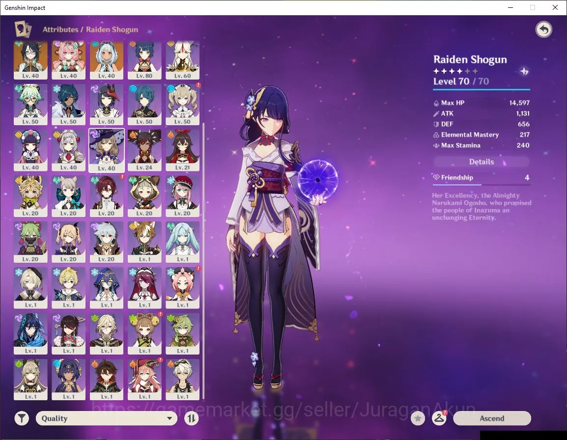 Genshin Impact Accounts Mid Game ASIA|AR55|9 Limited + 3[5 Star's Weapon]Yelan,Raiden,Zhongli C1,Nahida[Sign+C1],etc|MC 3