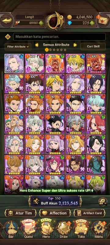 The Seven Deadly Sins: Grand Cross Midgame Asia |2,1M CC| 1LR + 3UR + Collab Overlord + 275 G image 1