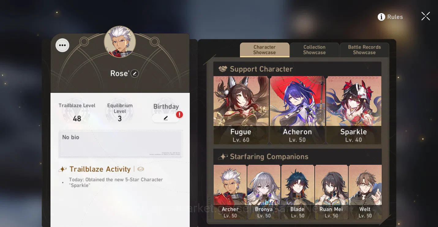 Honkai Star Rail Accounts Asia|TL 48|2K SJ|7 Limited|Fugue,Acheron,Sparkle,R image 11