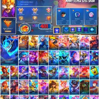 Mobile Legends: Bang Bang Collector #3868 481 Skins | Legend Gusion | Collector Badang image 1
