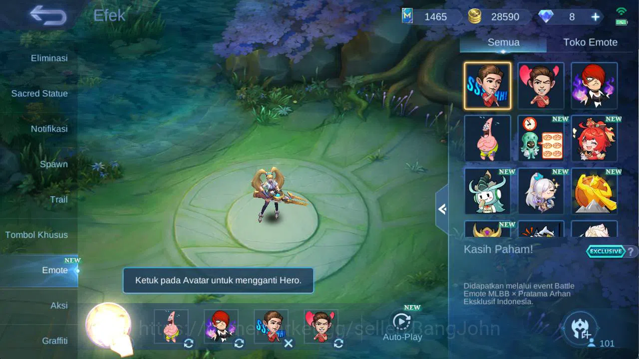 Mobile Legends: Bang Bang Accounts Others hero 101 skin 170+ prime (Beatrix, claude), LB alpha, zodiac selena, create 13