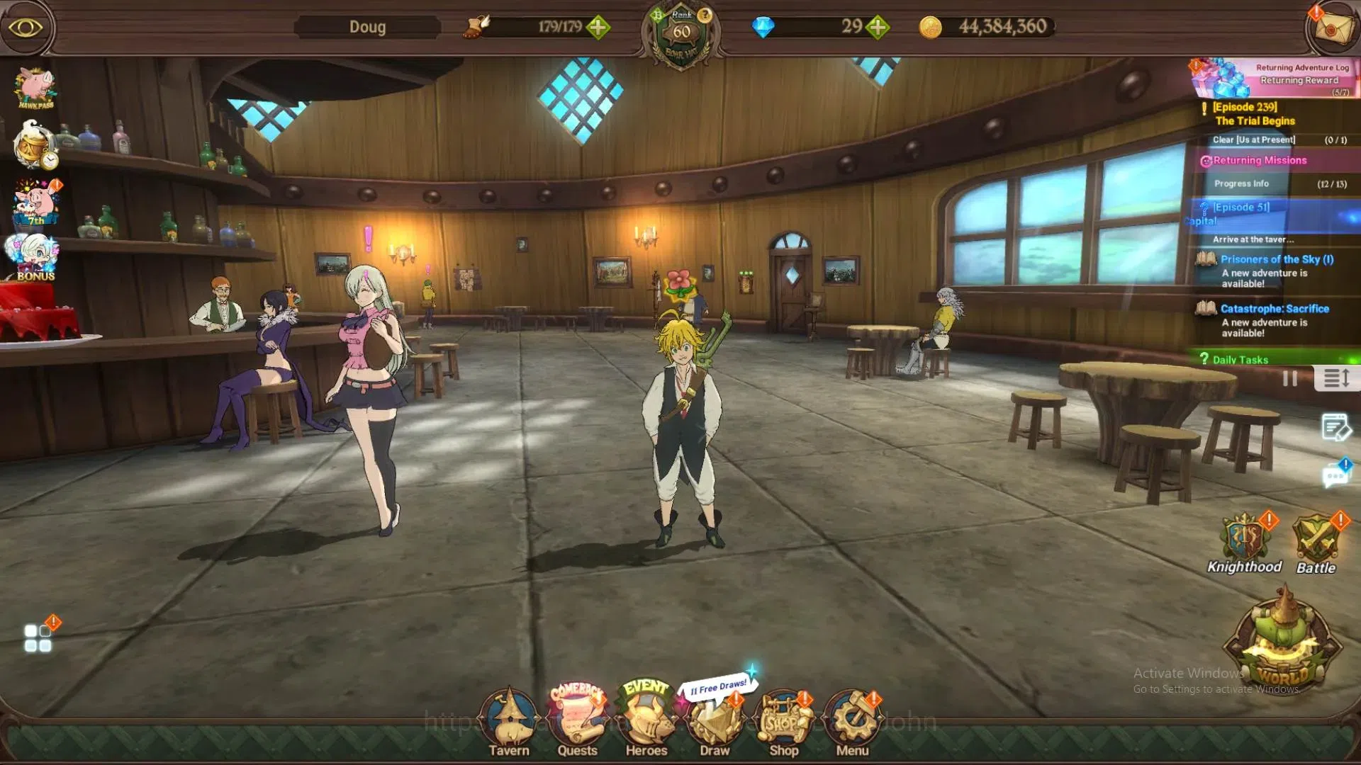 The Seven Deadly Sins: Grand Cross Accounts ASIA|2,3M CC|3LR Madness,Subaru&Beatrice,Elizabeth image 1