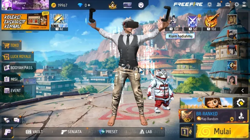 Free Fire Accounts Indo|EVO AK47 Draco Lv6|M1887 Emerald,SCAR Titan,Cobra Fist Etc|Solar & Lunar Bundle|254 Vault 89 1