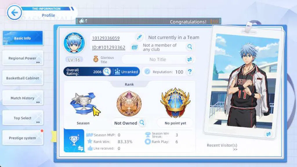 Kuroko's Basketball Street Rivals Accounts SEA | Miracle Tetsuya Kuroko | Diamond 3579 Ready  image 4