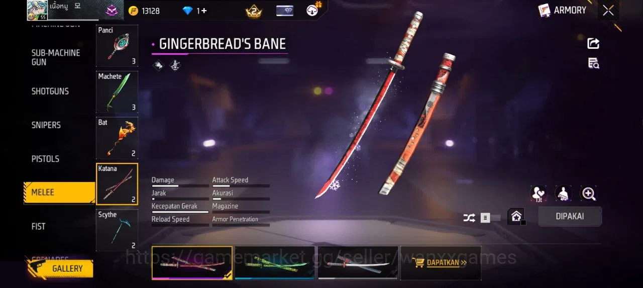 Free Fire Accounts Indonesia | AKUN LVL 55 SG HAND OF HOPE,MAMBAH,BUNYY VAULT 96 EMOTE 12 KATANA LOBY 1 TAS 19 WEAPON 105 6