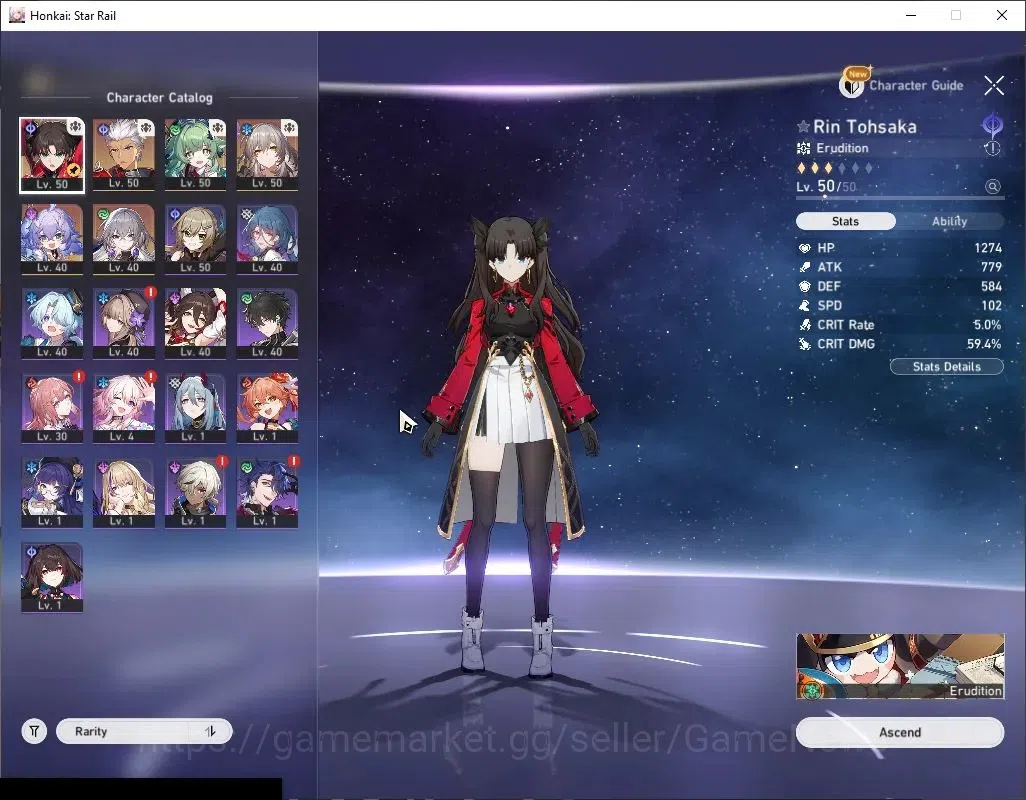 Honkai Star Rail Accounts Others ASIA|TL 32|3 Limited| Rin Tohsaka,Archer,Huohuo +2 Standard Character (Bronya & Bailu 1