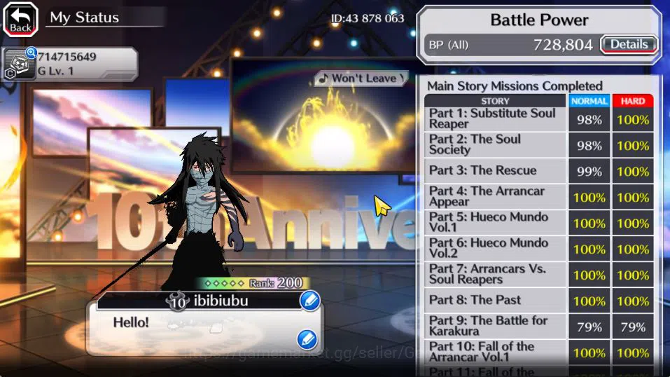Bleach: Brave Souls Accounts [GLOBAL]50K Orb|Rukia 10th Anniv,TYBW26(Bambietta, image 4