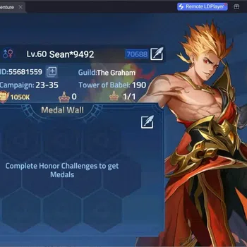 Mobile Legends: Adventure Accounts Global | LV 60 | 1M Power | VIP 4 | Camp 23-35 | Hero 76 | 44 SSR | Detail Check SS