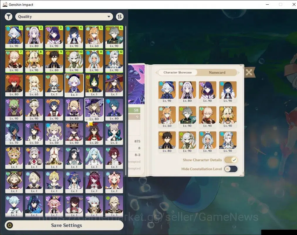 Genshin Impact Accounts Others ASIA|AR 58|Neuvillette PremTeam|12 Limited + 7(*5 Standard)|(Neuvillette,Yelan)+Sign,Kazuha 2