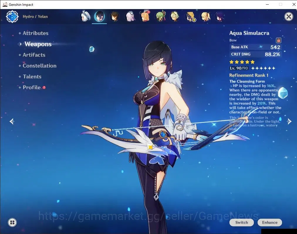 Genshin Impact Accounts Others ASIA|AR 58|Neuvillette PremTeam|12 Limited + 7(*5 Standard)|(Neuvillette,Yelan)+Sign,Kazuha 4