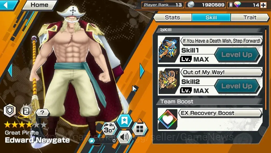 One Piece Bounty Rush Accounts Global |4 EX | GP Edward Newgate, TSC Kaido, WI Tr image 6