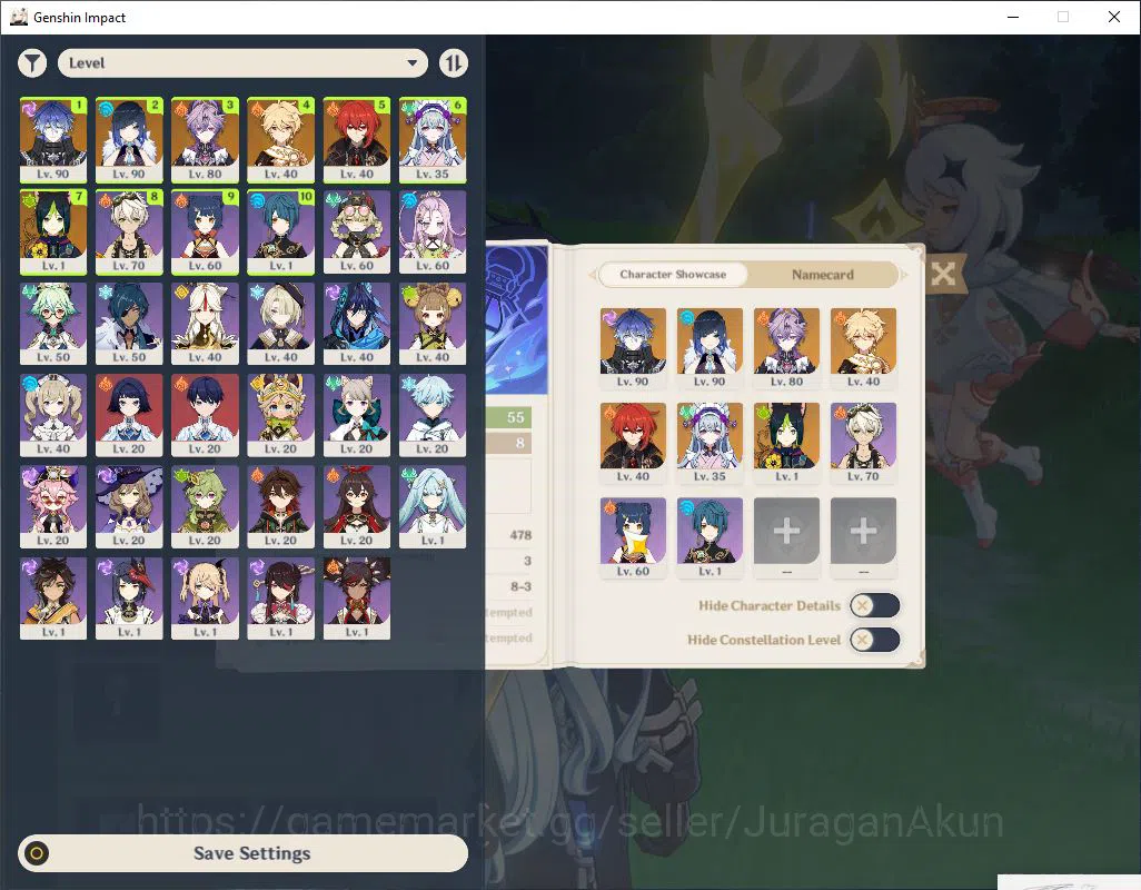 Genshin Impact Accounts End Game ASIA |AR 55|3 Limited +3(*5Weapon)Flins+Sign,Durin,Yelan |MC Male| TakeMail|Check SS 2