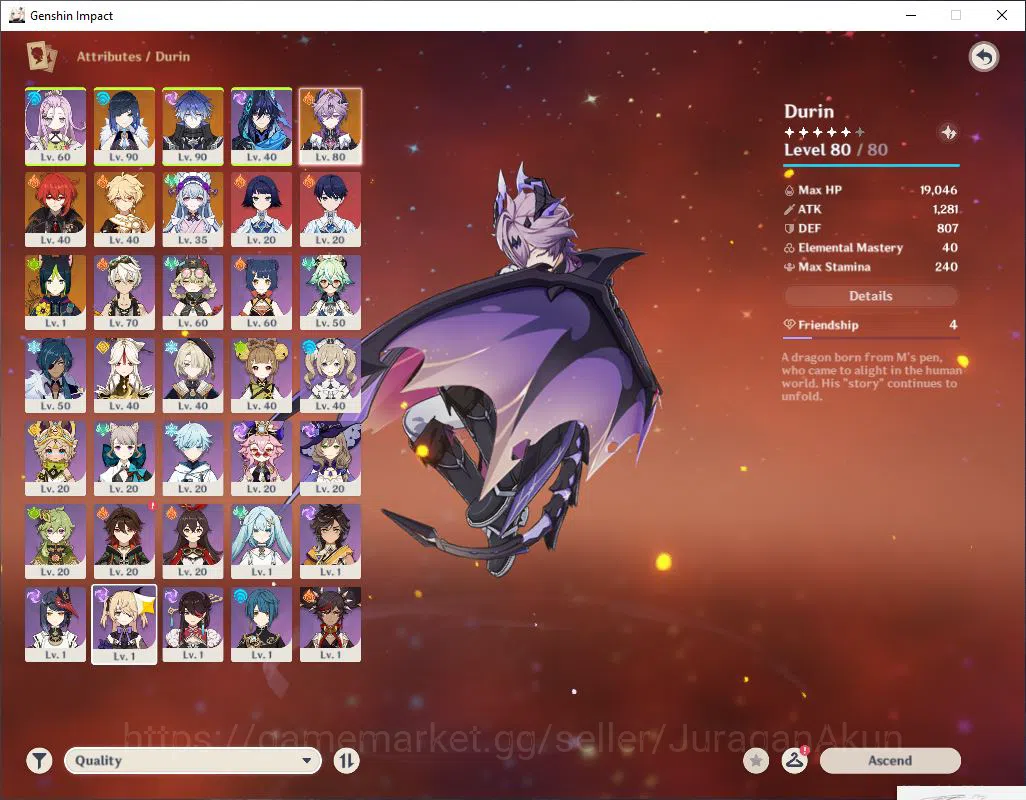 Genshin Impact Accounts End Game ASIA |AR 55|3 Limited +3(*5Weapon)Flins+Sign,Durin,Yelan |MC Male| TakeMail|Check SS 3