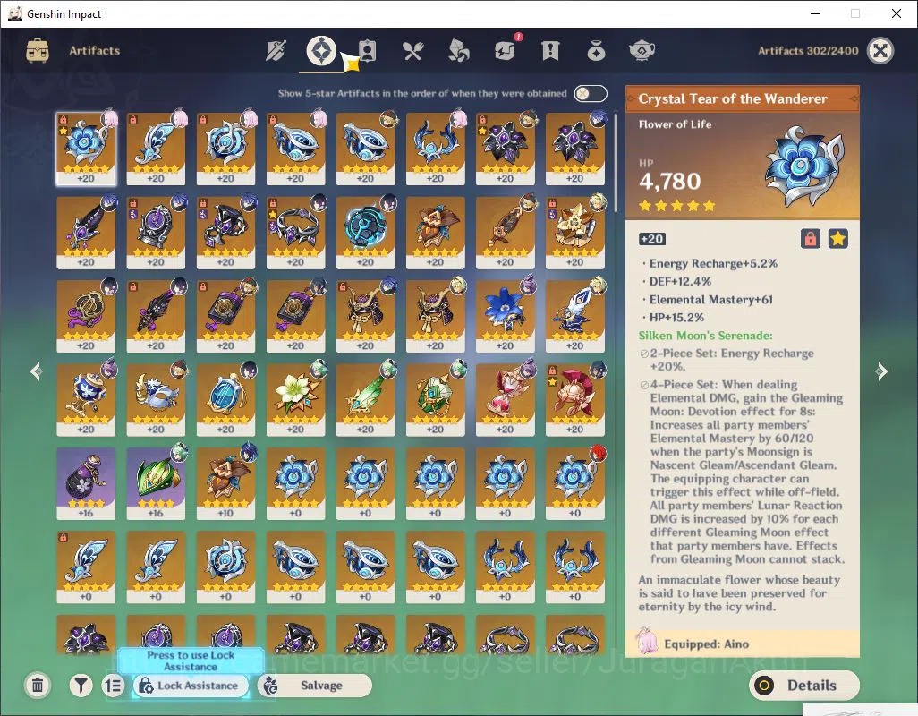 Genshin Impact Accounts End Game ASIA |AR 55|3 Limited +3(*5Weapon)Flins+Sign,Durin,Yelan |MC Male| TakeMail|Check SS 5