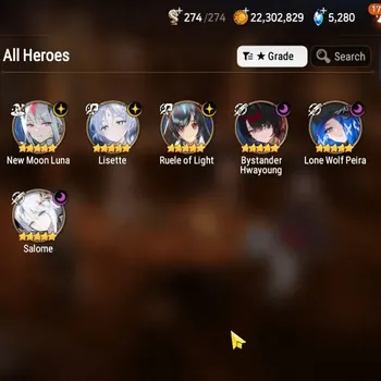Epic Seven Accounts High-End GLOBAL UnVerif|NewEra|6 ML(Lisette,NM Luna,Salome,Ruele,etc)+Ivana,A