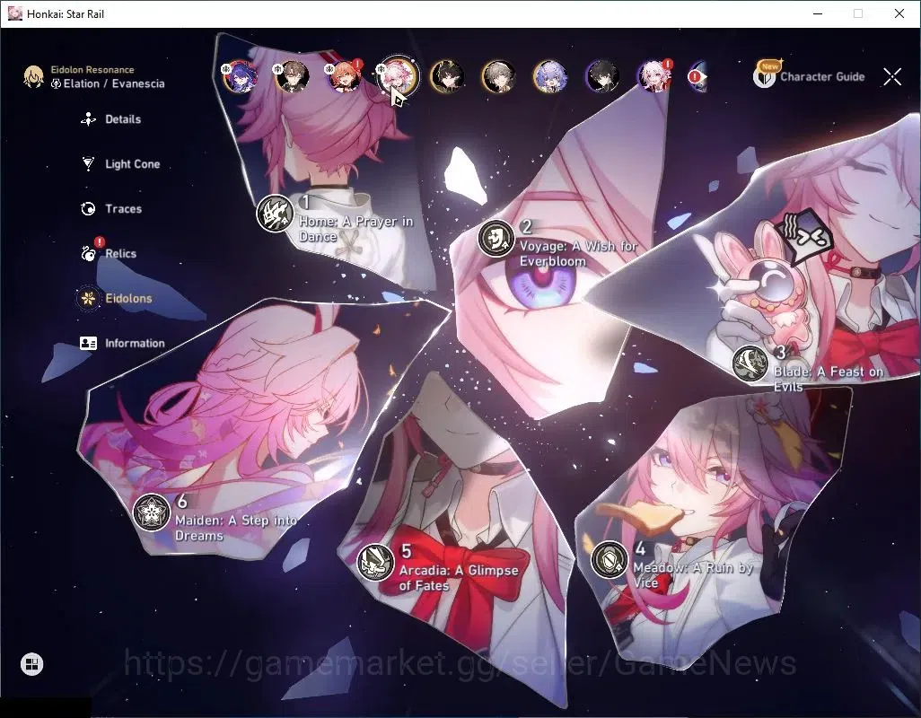 Honkai Star Rail Accounts Asia|TL 64|3 Limited|Evanescia E6 +Sign,Acheron,Da image 5