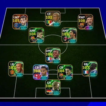 eFootball Accounts Legends & Iconic Players 3232+ Team I Messi 108 I Karva 105 I Neymar 105 I Thuram 107 I Vieira 106 I Rui