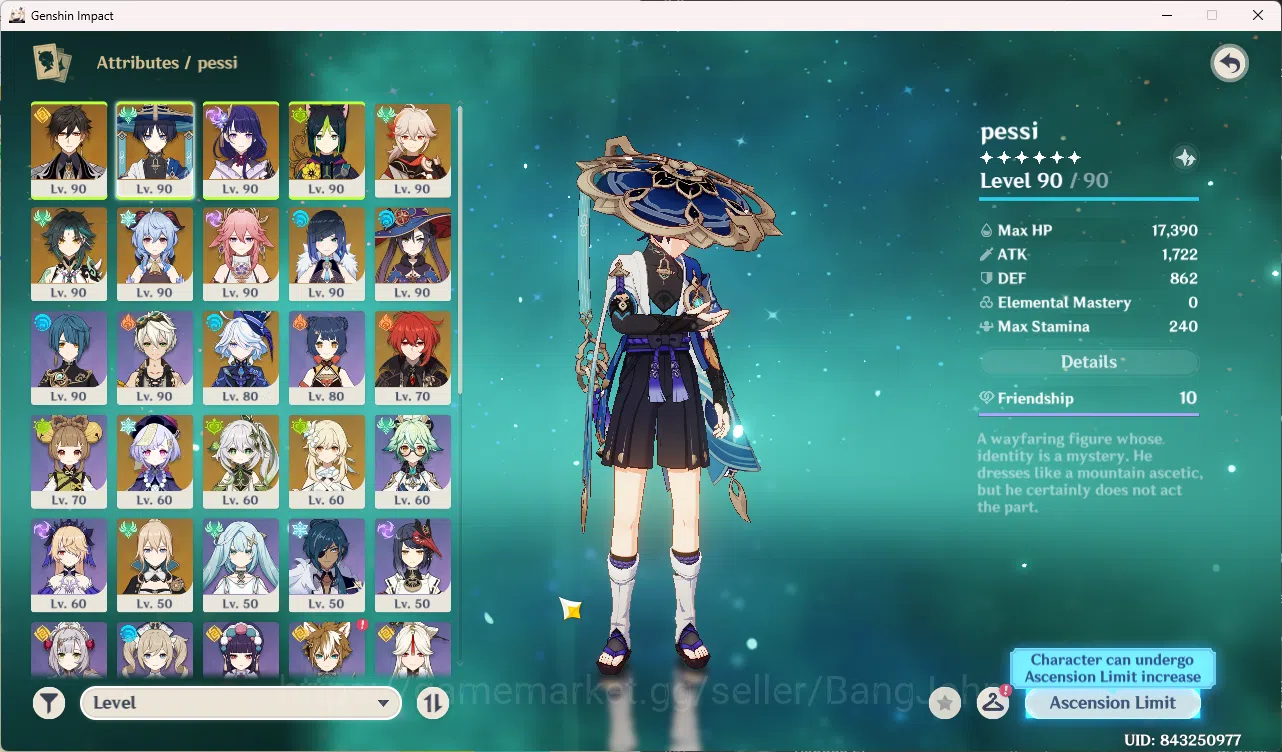 Genshin Impact Accounts Asia AR58 | Ganyu+S, Yelan+S, Zhongli, Nahida, Fur image 2
