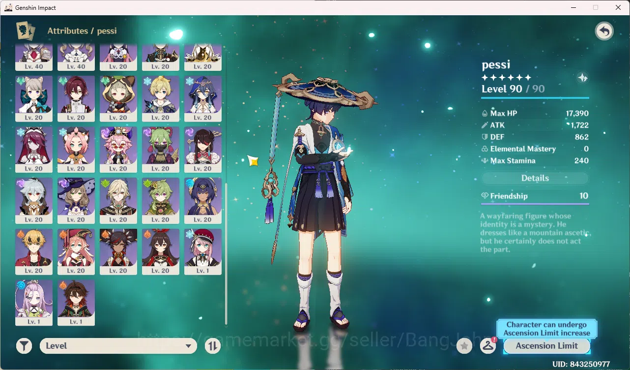 Genshin Impact Accounts Asia AR58 | Ganyu+S, Yelan+S, Zhongli, Nahida, Fur image 3
