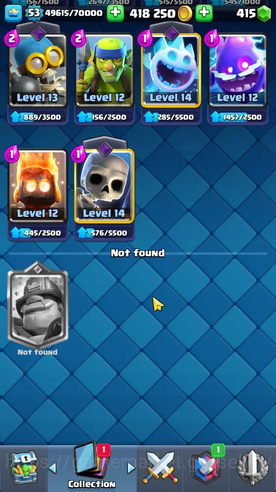 Clash Royale Accounts Midgame Lvl 53|Trophy 10530|KTL 14|Limited Skin|Card 120|1 Hero 10 EVO 7 Champ 21 Legendary 33 Epic 30 13