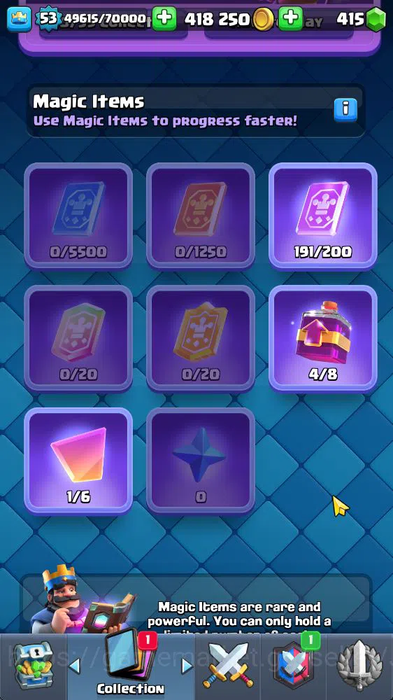 Clash Royale Accounts Midgame Lvl 53|Trophy 10530|KTL 14|Limited Skin|Card 120|1 Hero 10 EVO 7 Champ 21 Legendary 33 Epic 30 15
