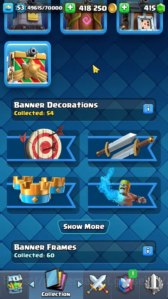 Clash Royale Accounts Midgame Lvl 53|Trophy 10530|KTL 14|Limited Skin|Card 120|1 Hero 10 EVO 7 Champ 21 Legendary 33 Epic 30 17