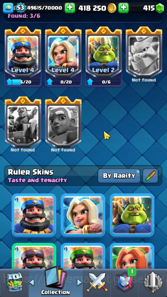 Clash Royale Accounts Midgame Lvl 53|Trophy 10530|KTL 14|Limited Skin|Card 120|1 Hero 10 EVO 7 Champ 21 Legendary 33 Epic 30 19