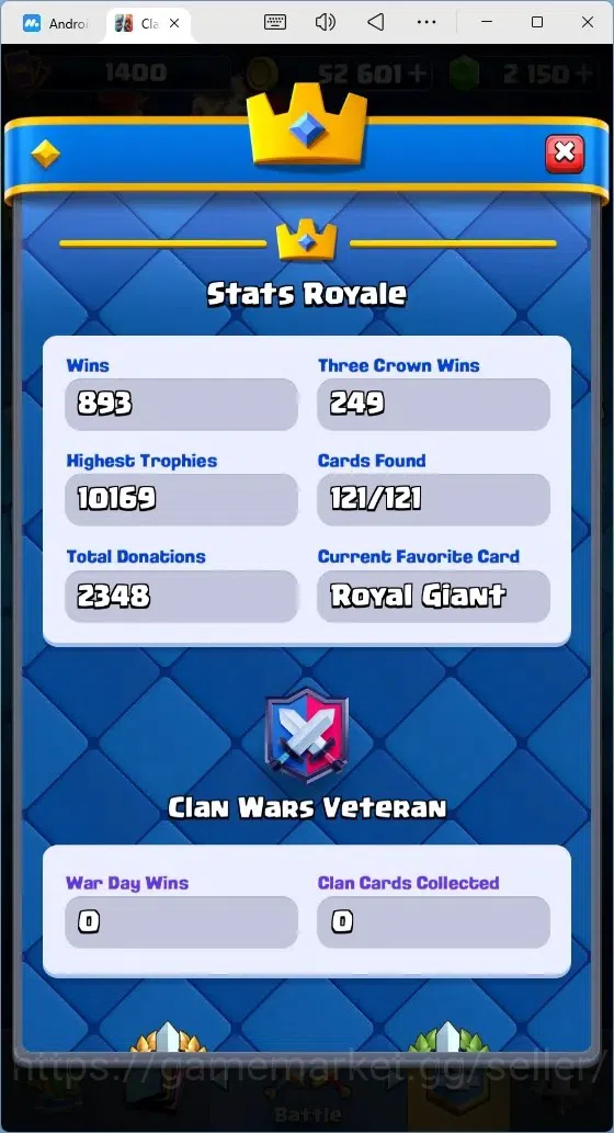 Clash Royale Accounts Mobile |Trophy 10169|6 EVO Cards|4 Hero Card|2150  image 2