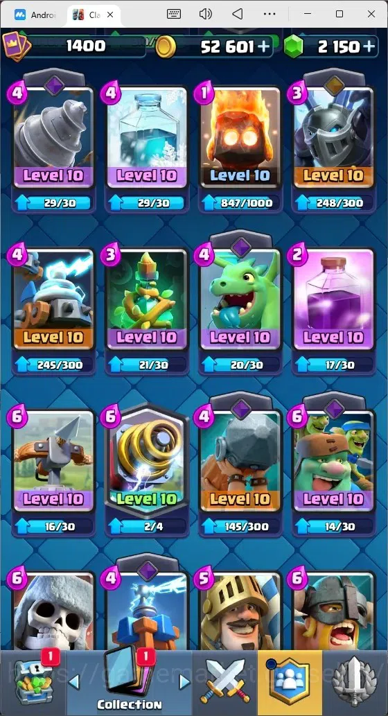 Clash Royale Accounts Mobile |Trophy 10169|6 EVO Cards|4 Hero Card|2150  image 9