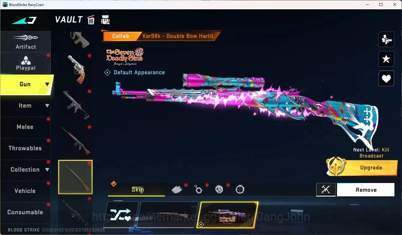 Blood Strike Accounts ASIA|2 ETERNAL Gun|4 Collab Gun[7DS+Bleach|3 7DS G image 17