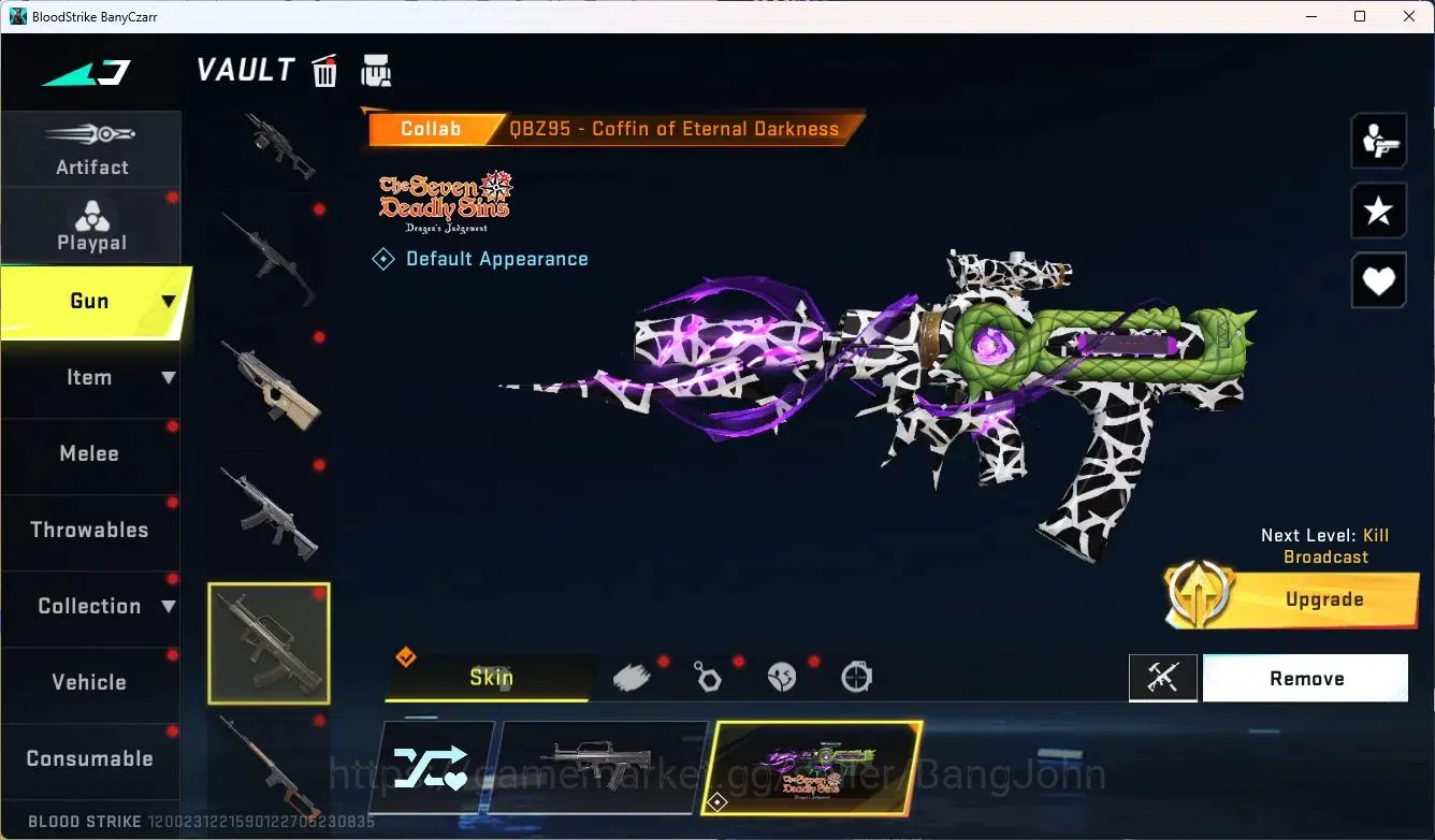 Blood Strike Accounts ASIA|2 ETERNAL Gun|4 Collab Gun[7DS+Bleach|3 7DS G image 20