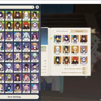 Genshin Impact Accounts Others Asia|AR 55|6 Limited + 2(*5 Weapon)|(Hu Tao)+Sign Zibai,Raiden Ei,Wanderer,Yelan,Xianyun|Male