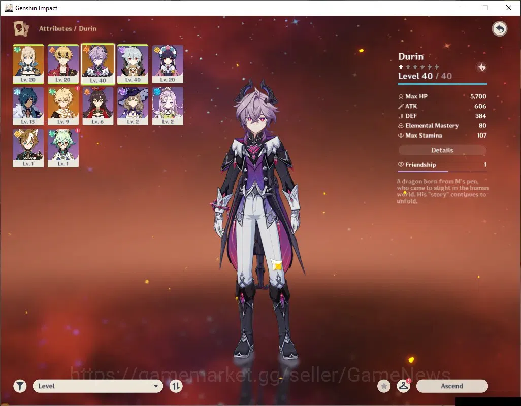 Genshin Impact Accounts ASIA|AR 21|1 Limited + 1 (*5Standard)|Durin|Jean|L image 3