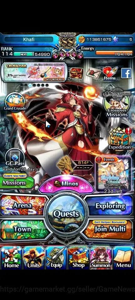 Grand Summoners Accounts Global|Rank 114|20 Ascend+9 TW|[Roy,Inumuta,S Miyu image 1