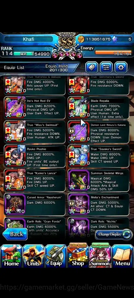 Grand Summoners Accounts Global|Rank 114|20 Ascend+9 TW|[Roy,Inumuta,S Miyu image 12