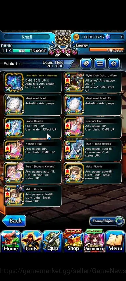 Grand Summoners Accounts Global|Rank 114|20 Ascend+9 TW|[Roy,Inumuta,S Miyu image 17