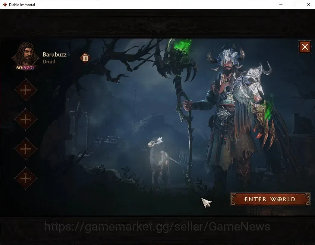 Diablo Immortal Accounts NA - High Heavens|CS ON|Lv60(920)|Druid|45K CR|Res image 1