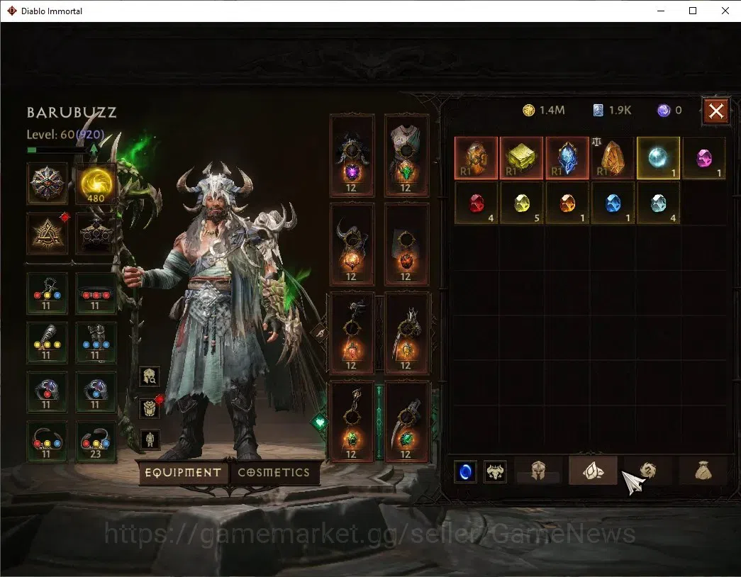 Diablo Immortal Accounts NA - High Heavens|CS ON|Lv60(920)|Druid|45K CR|Res image 6