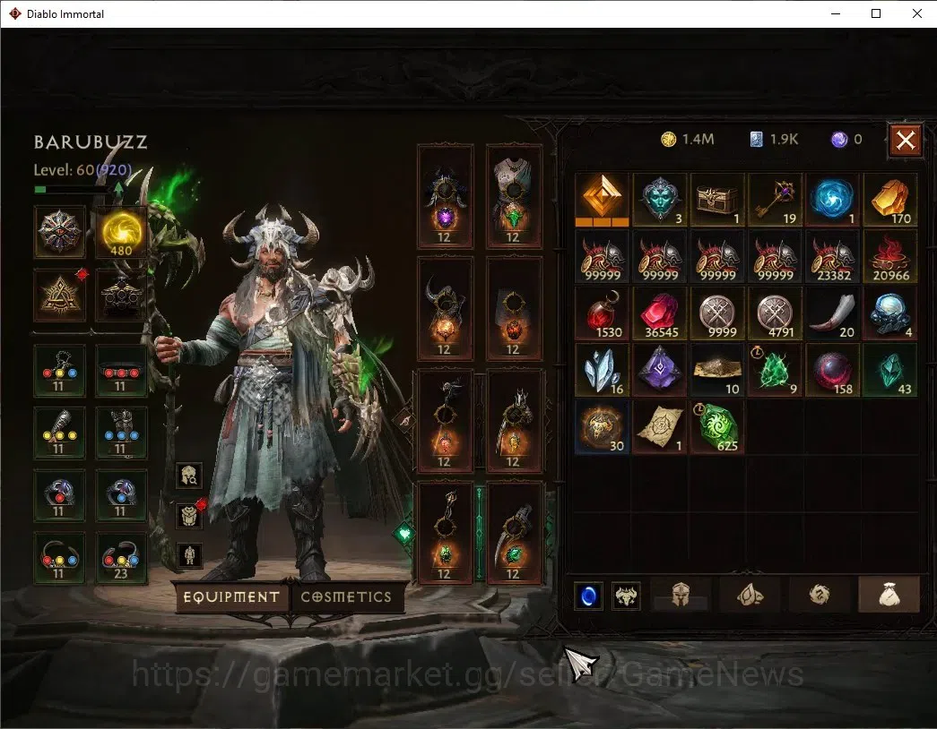 Diablo Immortal Accounts NA - High Heavens|CS ON|Lv60(920)|Druid|45K CR|Res image 7