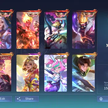 Mobile Legends: Bang Bang Accounts Collector Mega collector 2/ SKIN: 595 | 4 Legends | Kagura Exorcist | 3 Aspirant: Ruby