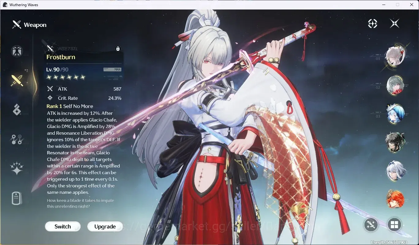 Wuthering Waves Accounts Amerika|UL 75|Rank 8|9 Char Limited ([Hiyuki,Phrol image 4