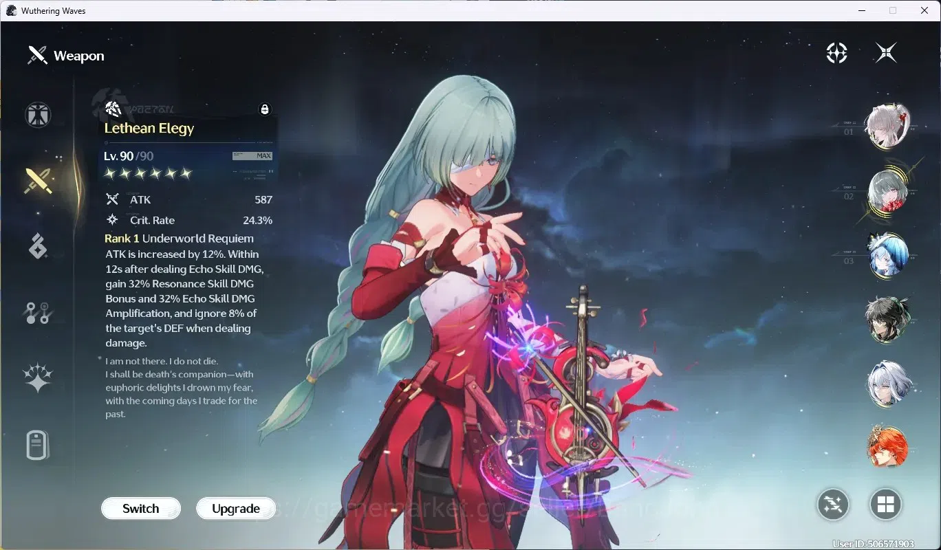 Wuthering Waves Accounts Amerika|UL 75|Rank 8|9 Char Limited ([Hiyuki,Phrol image 5
