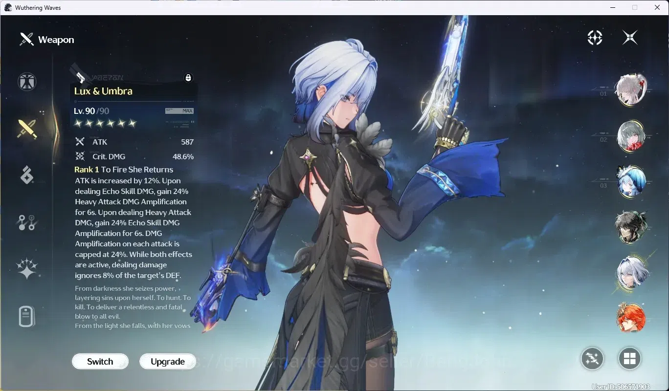 Wuthering Waves Accounts Amerika|UL 75|Rank 8|9 Char Limited ([Hiyuki,Phrol image 6