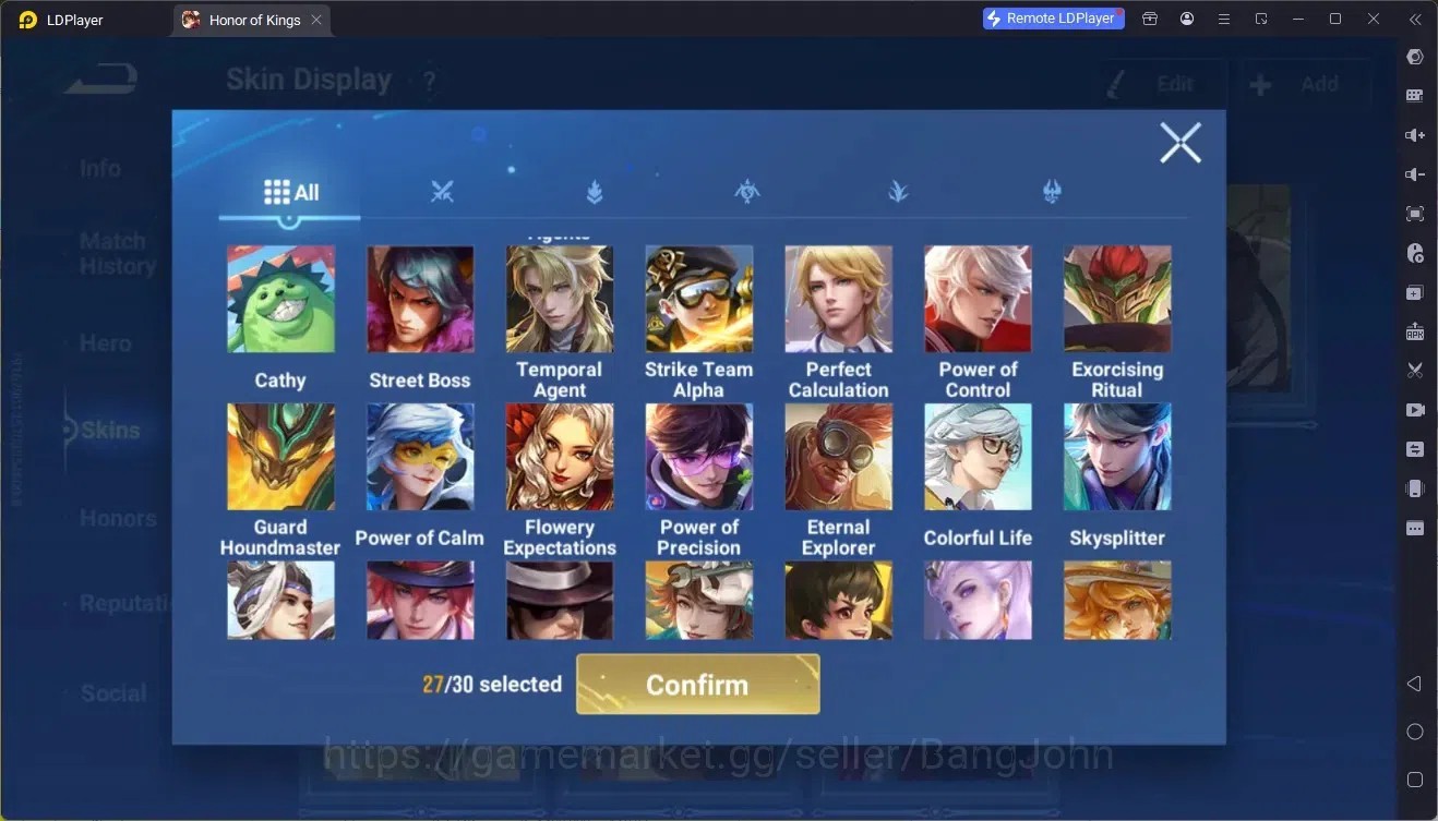 Honor of Kings Accounts Rare Skin Global|113H 250S|Mythic HanXin,Preciuos D.Conan MarcoPolo,ShanHai 19