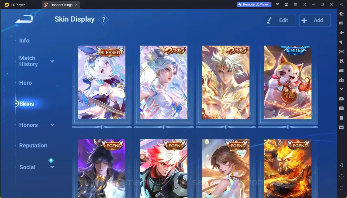 Honor of Kings Accounts Rare Skin Global|113H 250S|Mythic HanXin,Preciuos D.Conan MarcoPolo,ShanHai 4