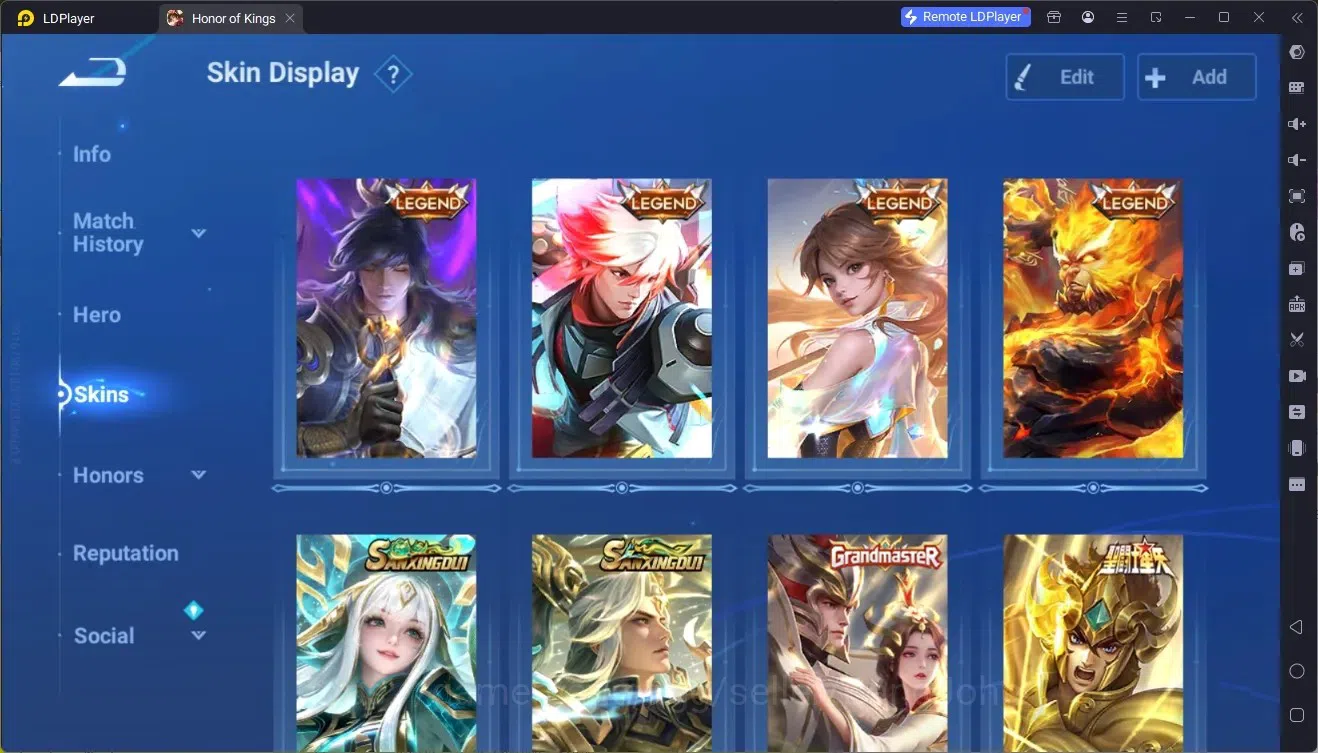Honor of Kings Accounts Rare Skin Global|113H 250S|Mythic HanXin,Preciuos D.Conan MarcoPolo,ShanHai 5